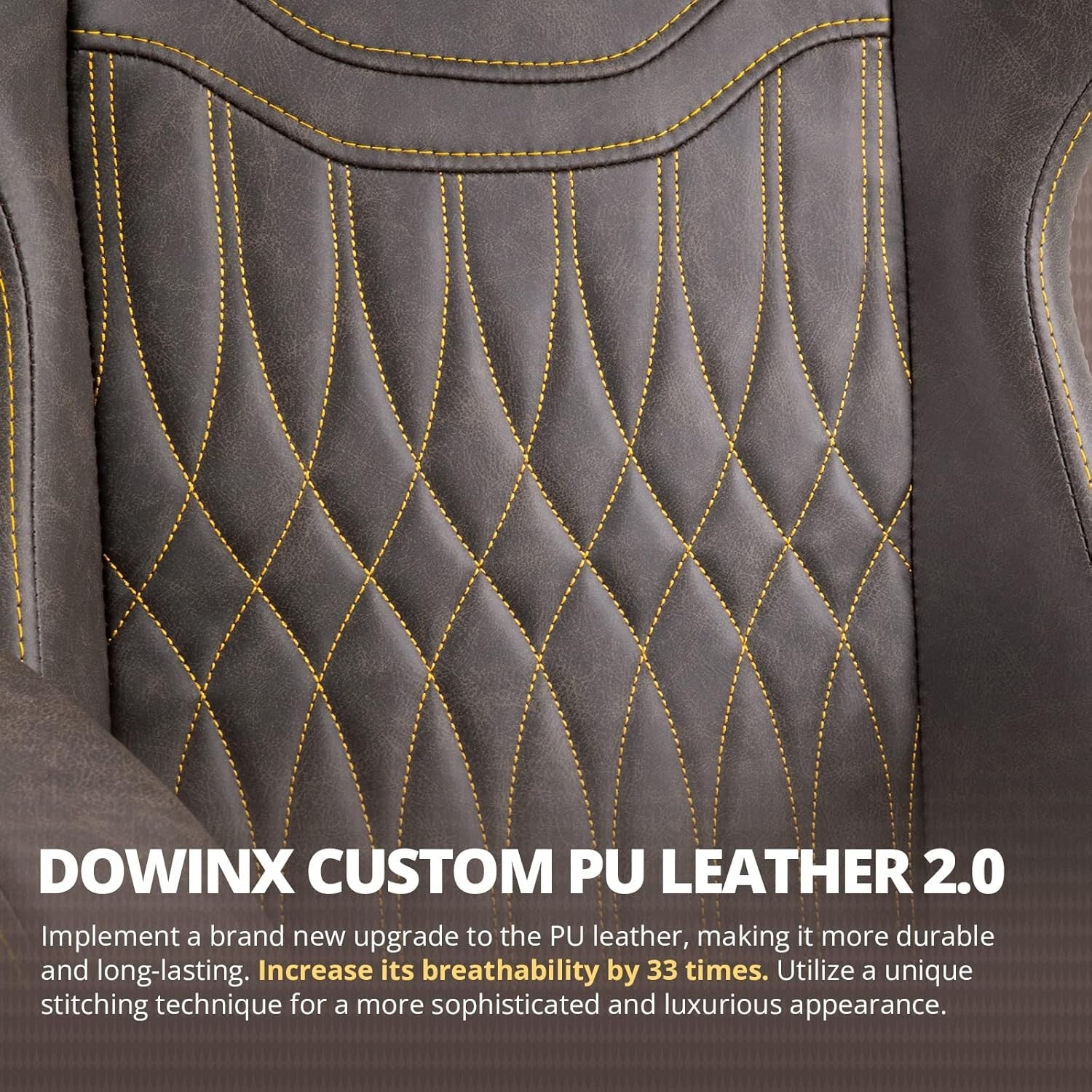 Gaming Chair Recliner with Footrest Massage Lumbar Brown PU Leather
