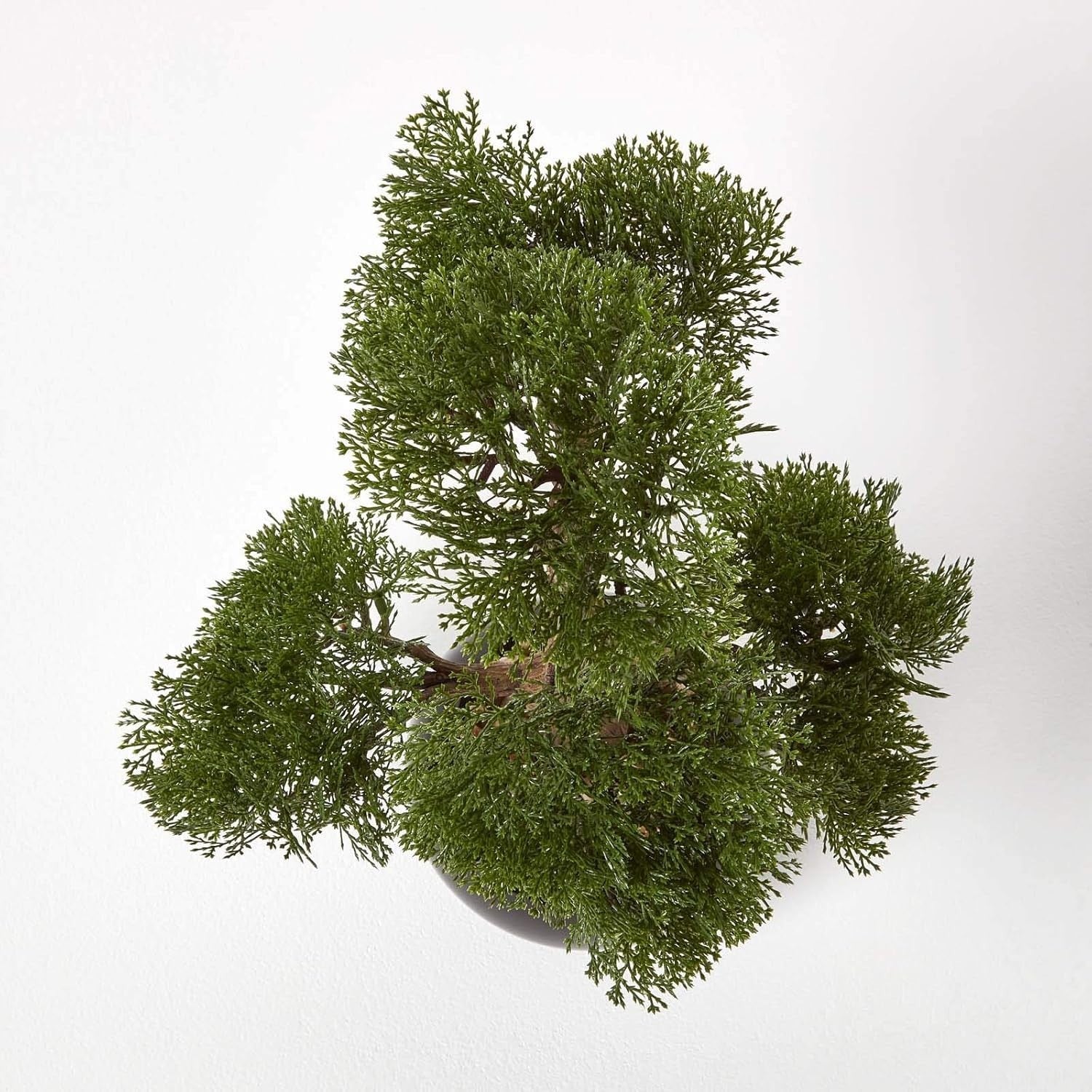 Small 40cm Oriental Bonsai Tree in Glossy Black Pot Artificial Indoor Decoration