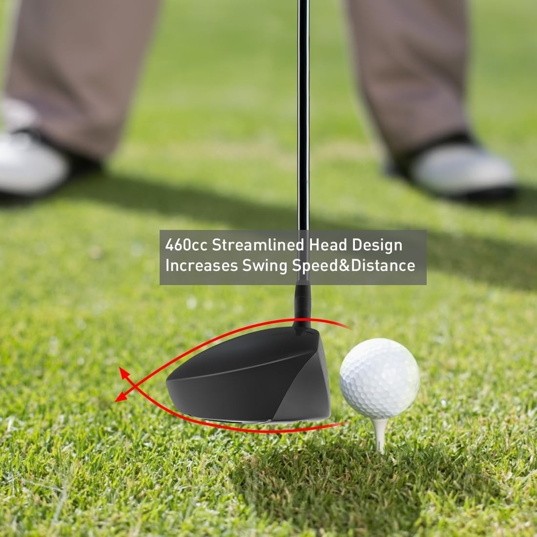 460cc Titanium Golf Driver 10.5° Right Hand Regular Flex Graphite Distance