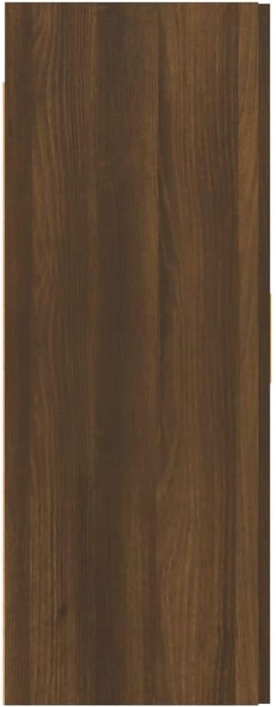 Brown Wall Cabinet Storage Unit with Doors, 3 Compartments, Modern Look