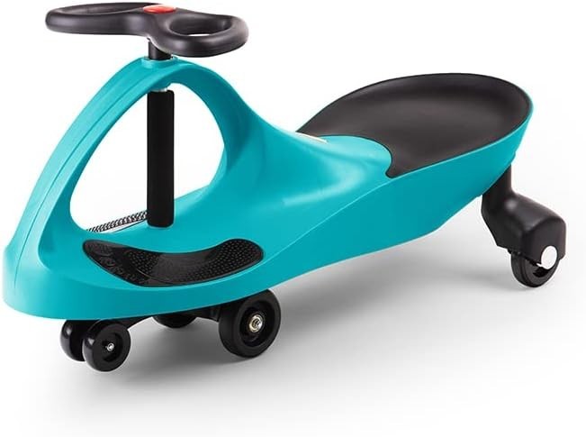Kids Wiggle Car Ride On Scooter Balance Toy Steering Wheel Teal 120kg