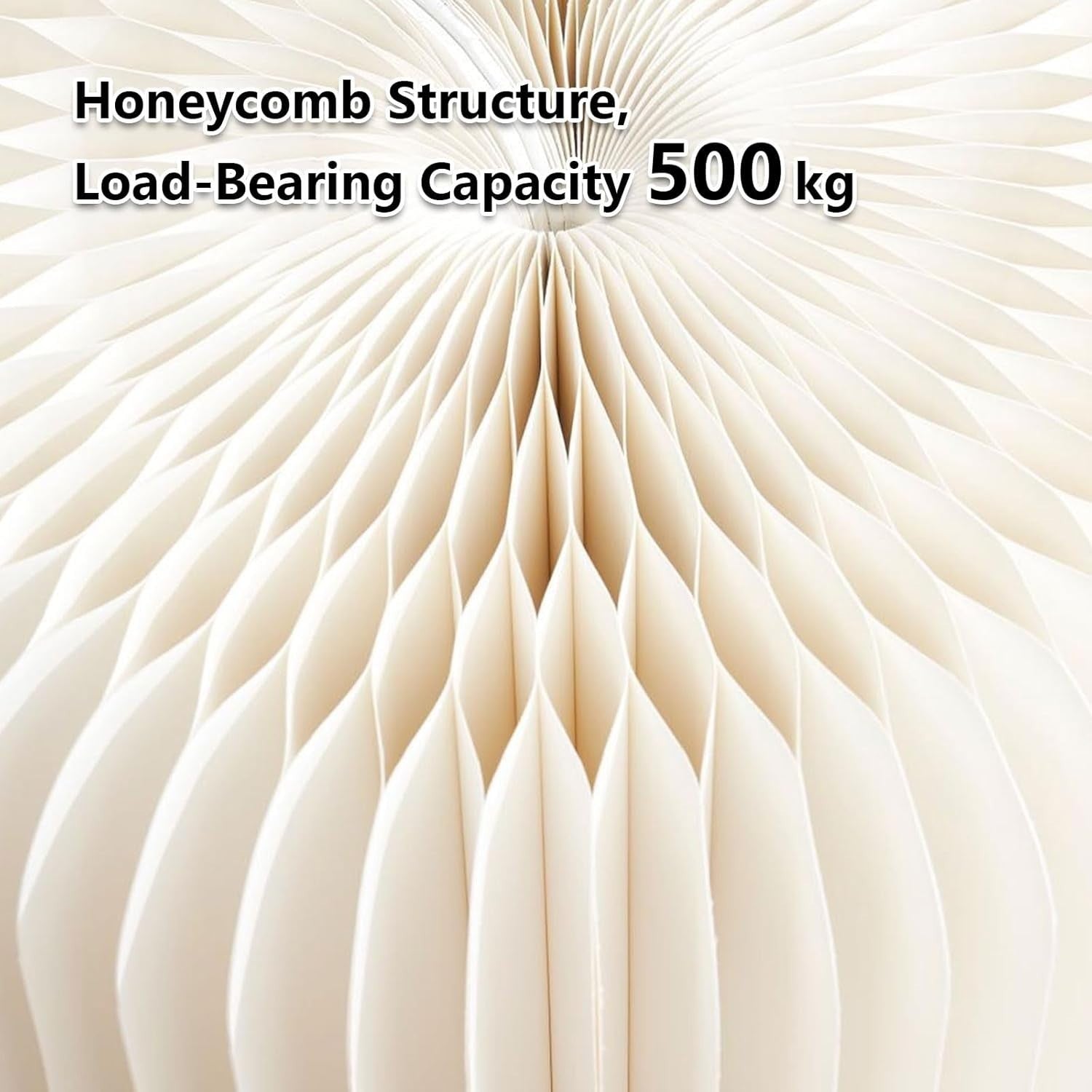 White Folding Paper Stool – Portable Round Seat, Strong Honeycomb Design