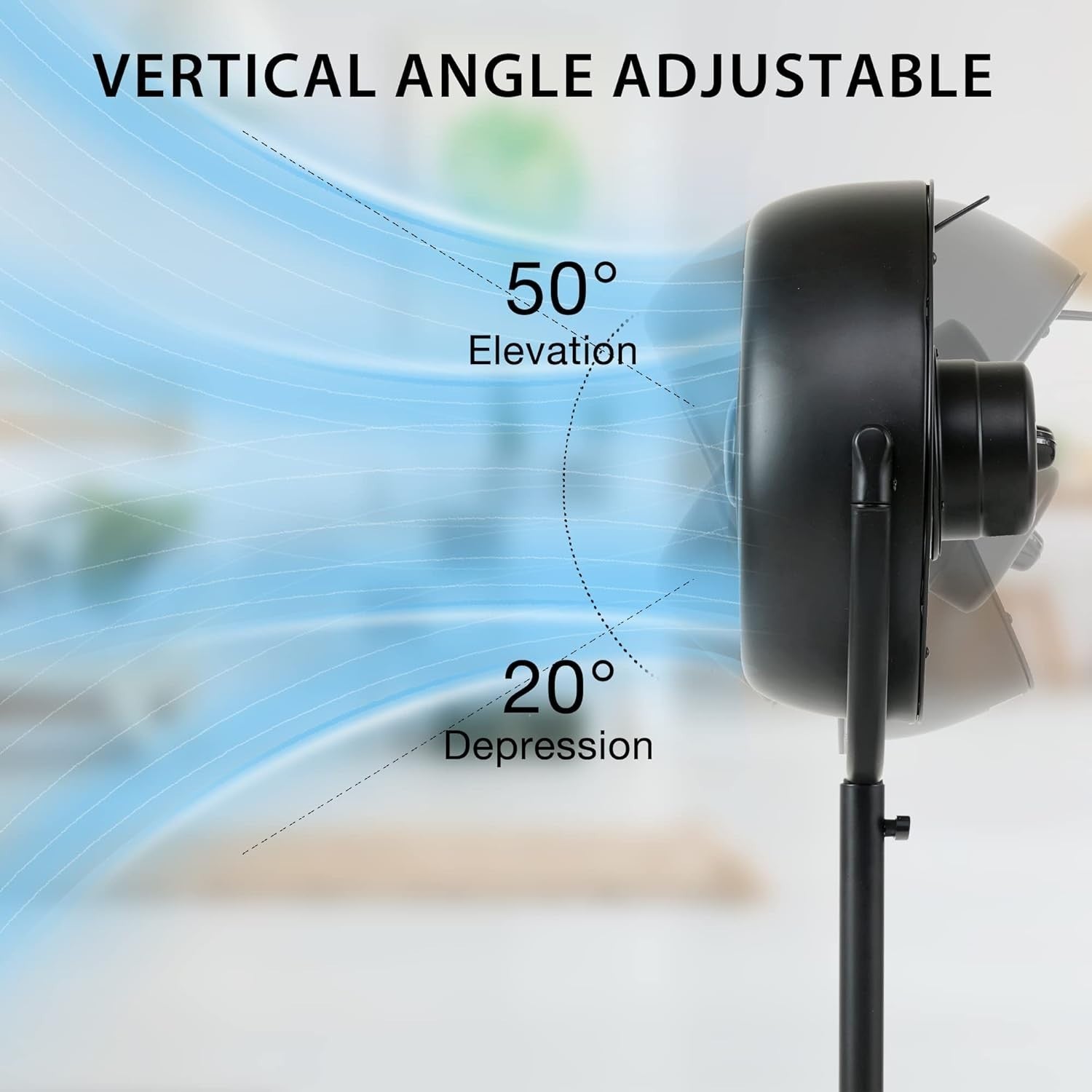 8" Retro Pedestal Stand Fan 3-Speed Adjustable 360° Rotating Quiet Desk Cooling