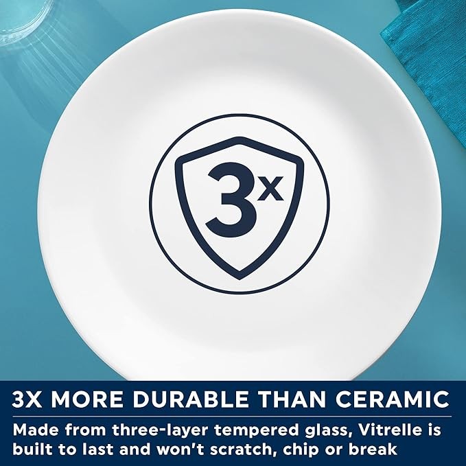 4pc Lightweight Glass Cereal Soup Bowl Set Space Saving Durable Kitchen