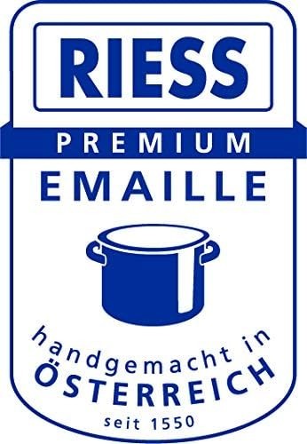 Riess Classic 32 cm Blue Enamel Bowl – 2 Handles, Easy Clean & Durable