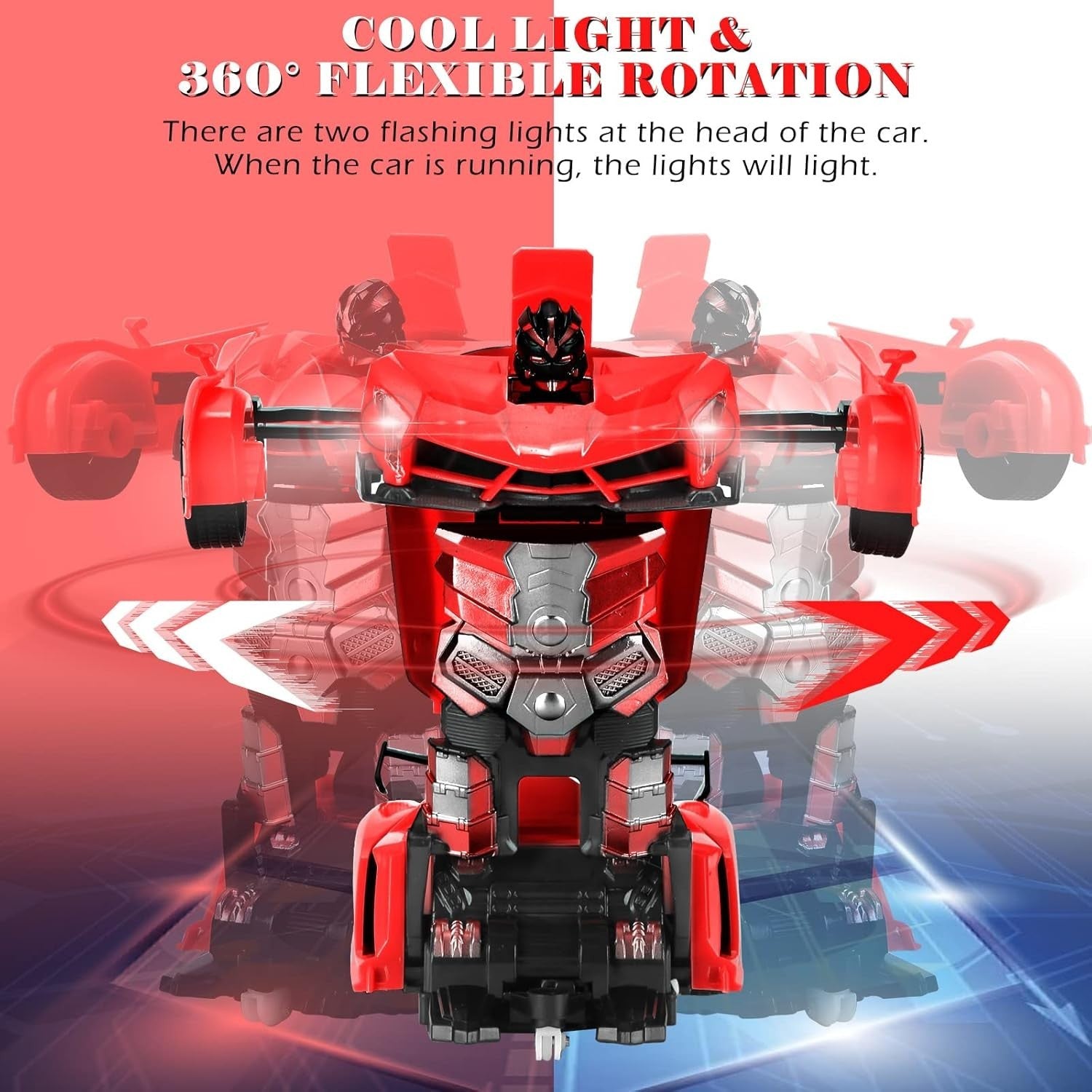Robot RC Car 360° Spin Toy – Rechargeable Gift for Kids 3–8+