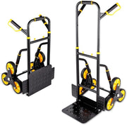 Stair Climbing Sack Truck 150kg Heavy Duty Folding Hand Cart 6 Wheel