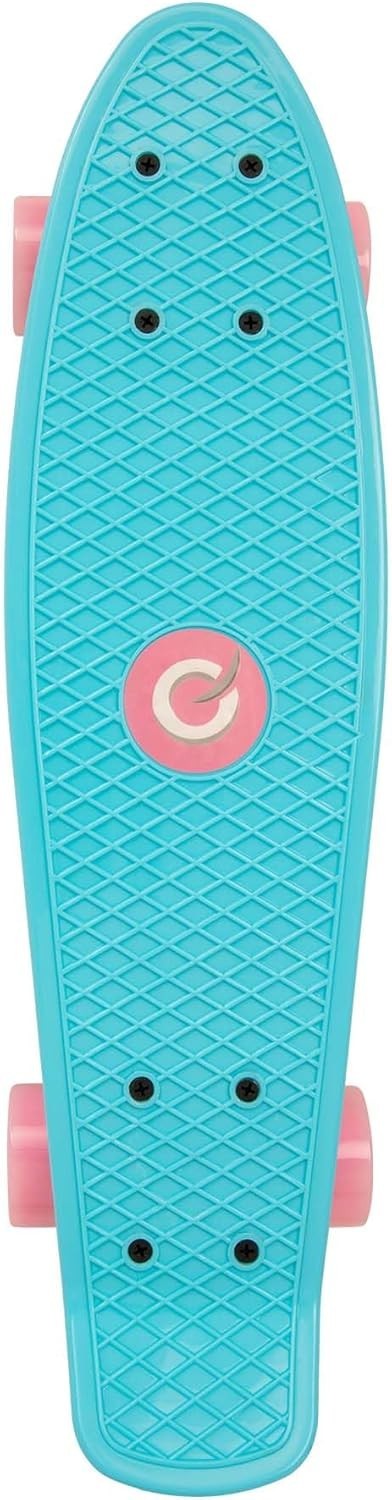 22" Kids Light-Up Penny Board Mini Cruiser | Beginner Skateboard | Baby Blue