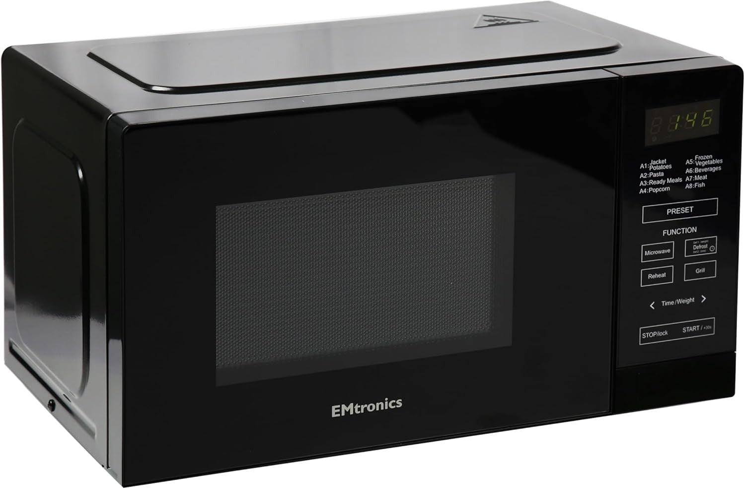 20L Digital Microwave 700W 800W Grill 10 Power Levels Black