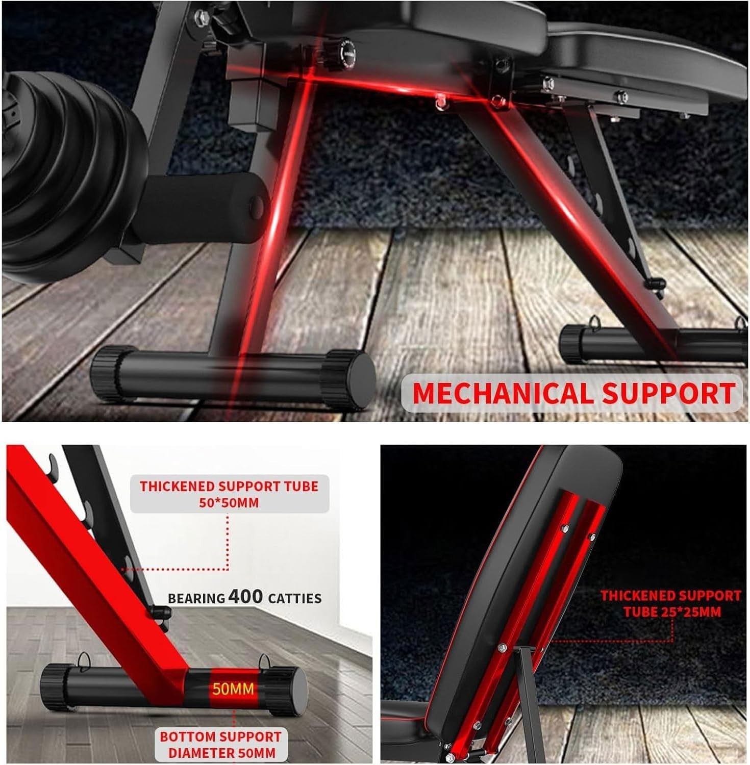 Weight Bench with Leg Extension Adjustable Incline Decline Home Gym