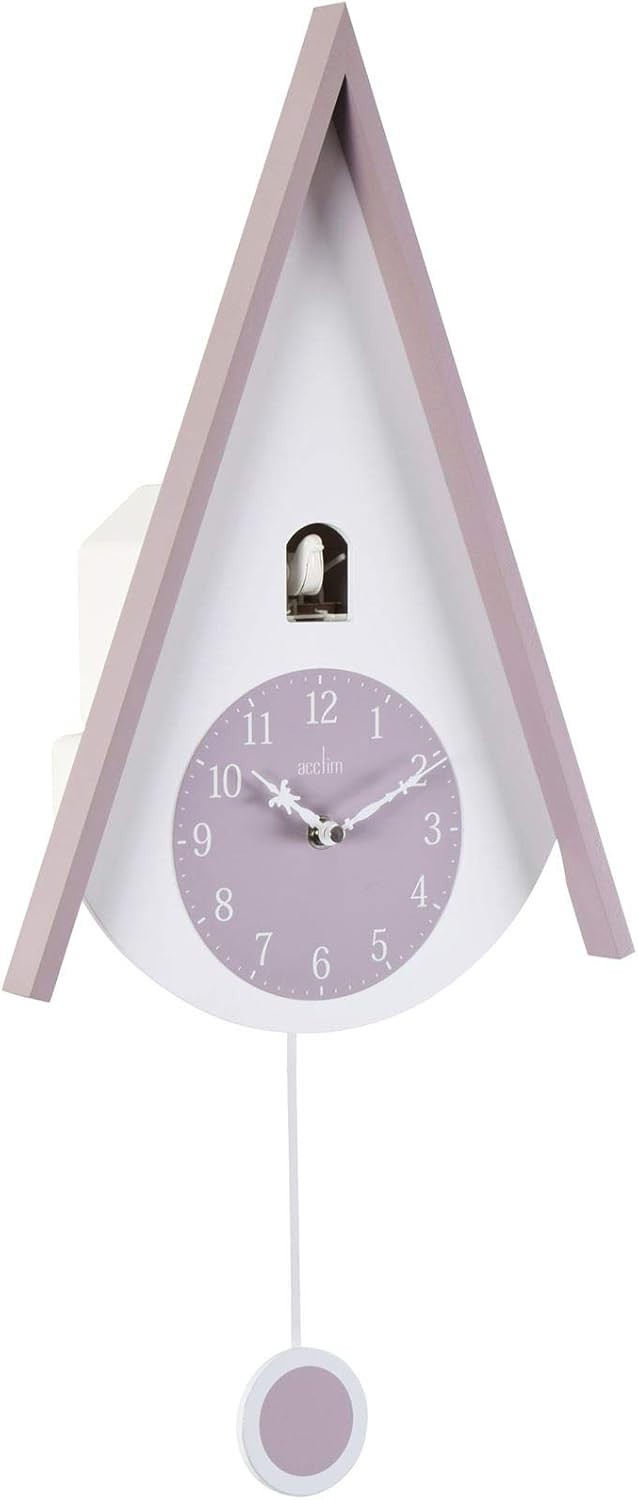 Modern Chalet Style Cuckoo Clock with Alarm, Quartz Movement, 60cm High