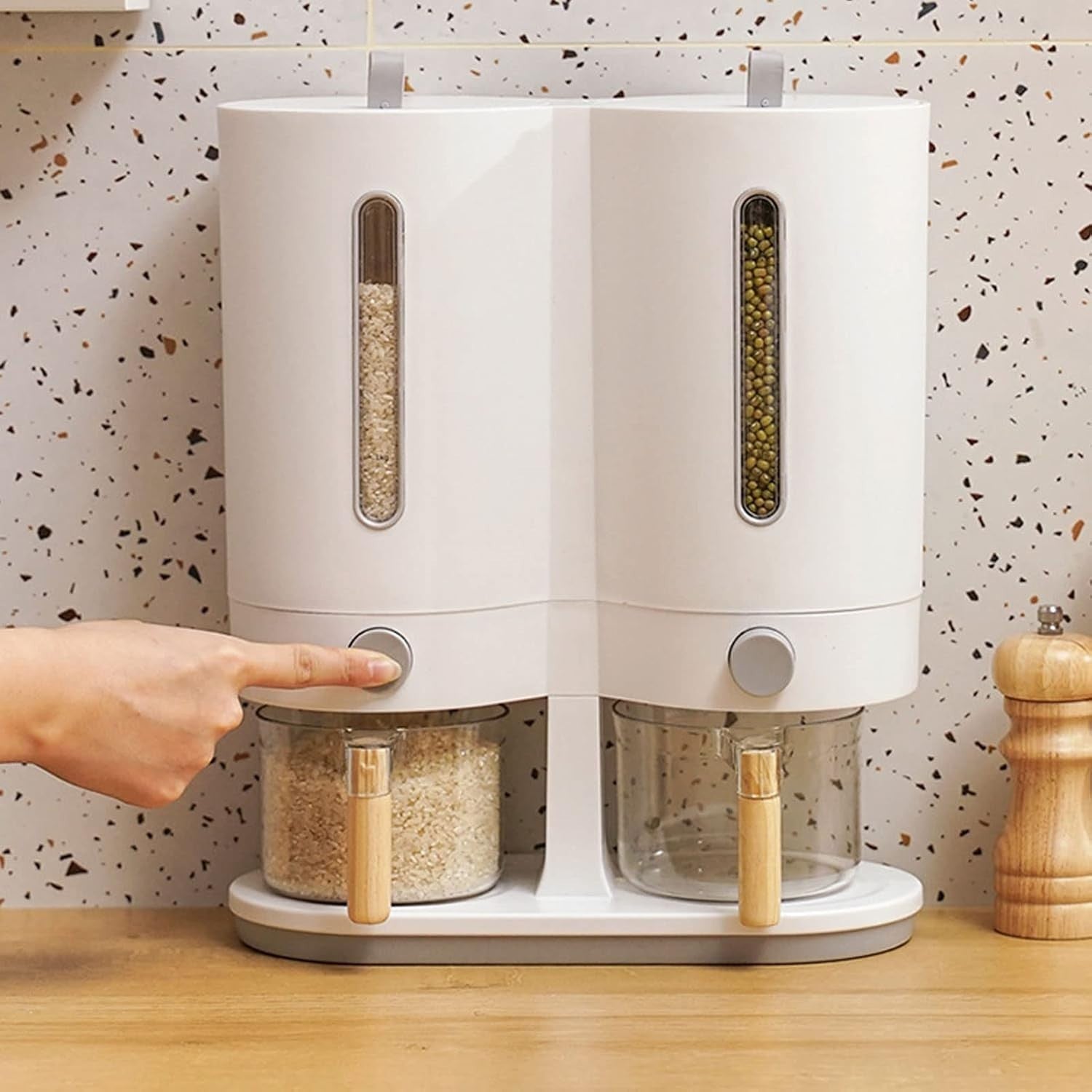 11LBS Rice Dispenser 5KG Airtight Grain Storage Bin