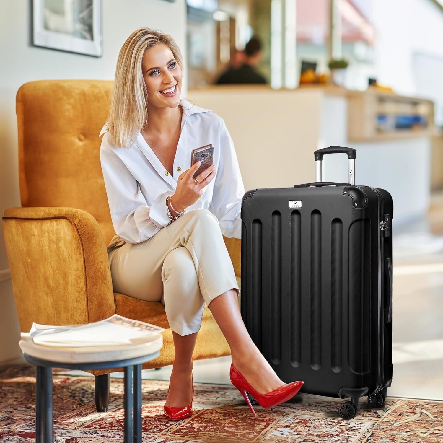 28” Large Hard Shell Suitcase Lightweight ABS 4 Wheel Travel Case TSA
