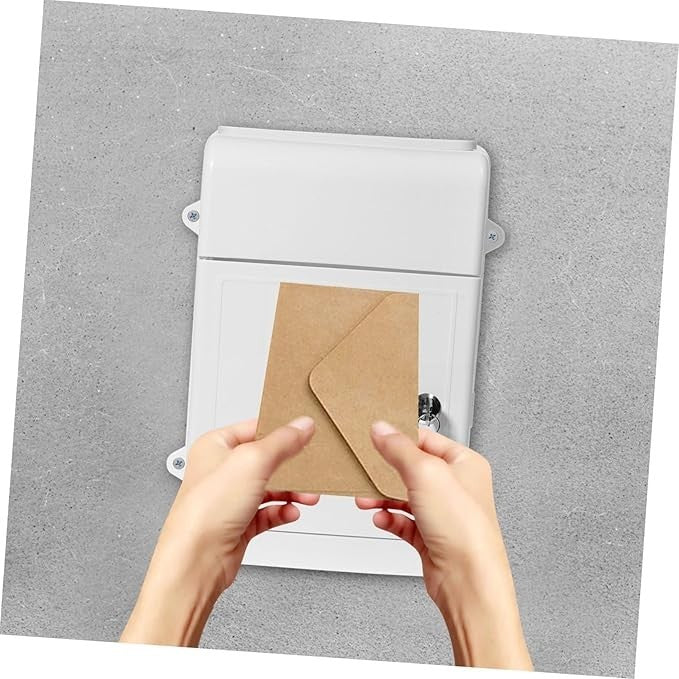 Lockable Wall Mounted Mailbox Outdoor Suggestion Box Rainproof Large Capacity
