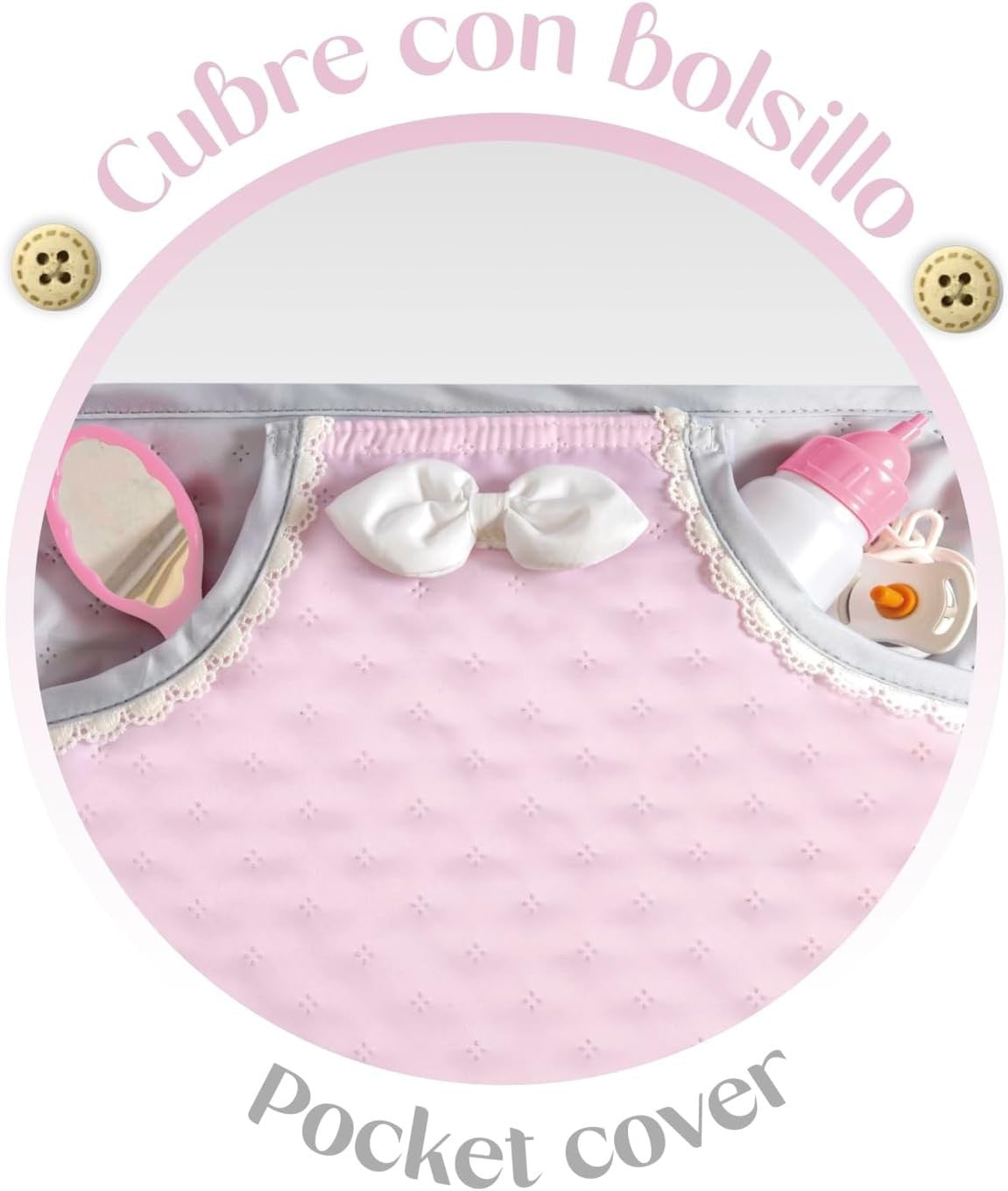 Folding Dolls Pram Pushchair Adjustable Handle Parasol Lightweight