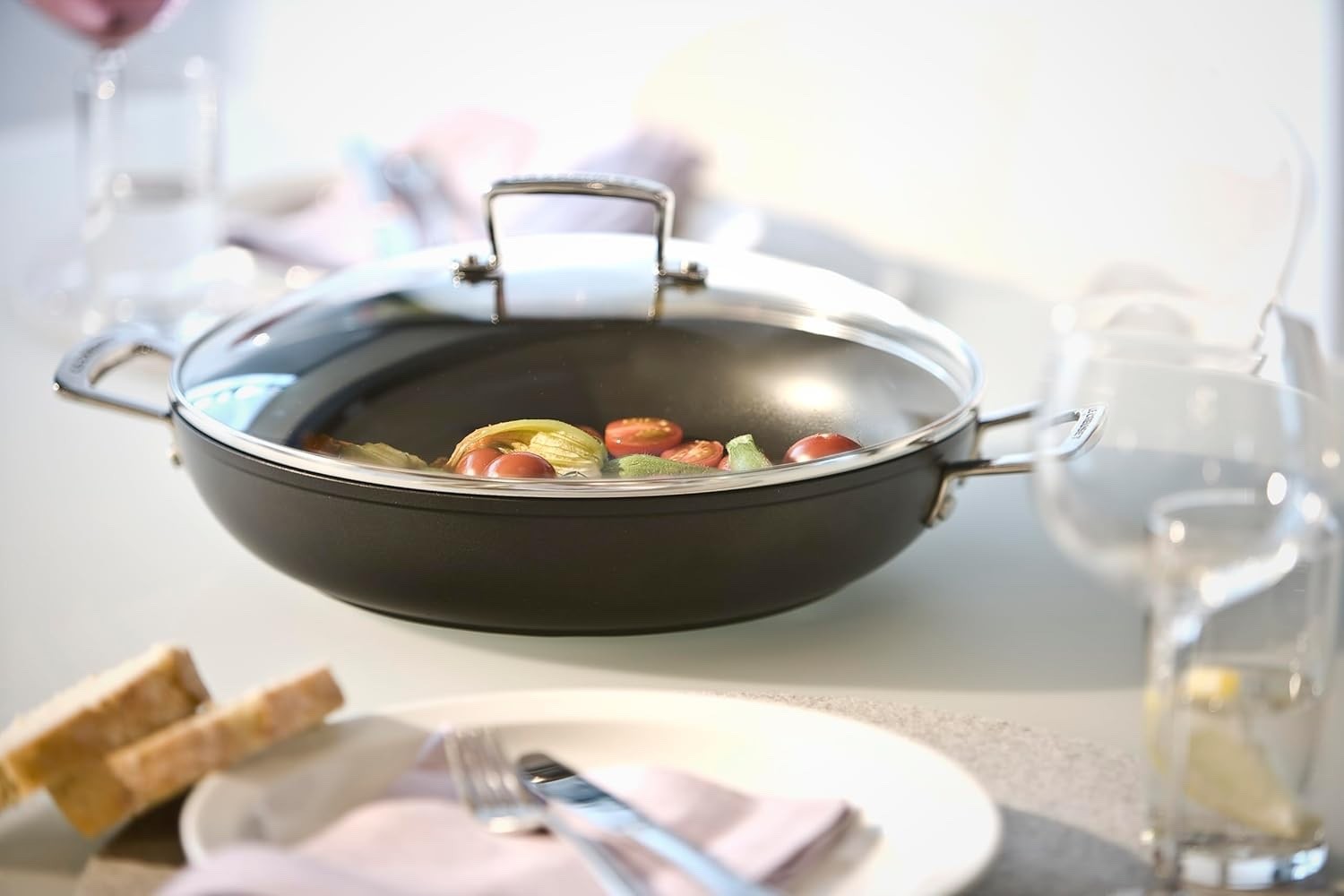 30cm Toughened Non Stick Casserole with Glass Lid – Oven & Induction Safe