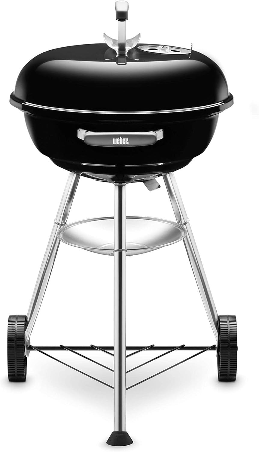Compact Kettle Charcoal BBQ Grill 47cm | Porcelain-Enamel Bowl | Tripod Stand