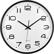 Extra Large 16 Inch Silent Wall Clock Modern White Easy-Read Quartz Home Office