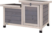 Wooden Rabbit Hutch Indoor Outdoor Weatherproof Small Animal House 2 Entrances