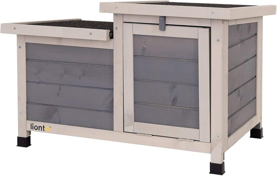 Wooden Rabbit Hutch Indoor Outdoor Weatherproof Small Animal House 2 Entrances