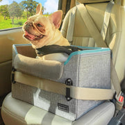 Dog Booster Car Seat Adjustable Height Travel Bed Safety Leash 25lb