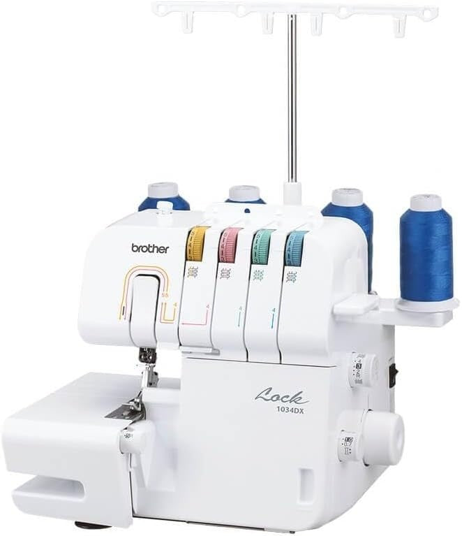 3 4 Thread Overlocker Sewing Machine Differential Feed Free Arm White