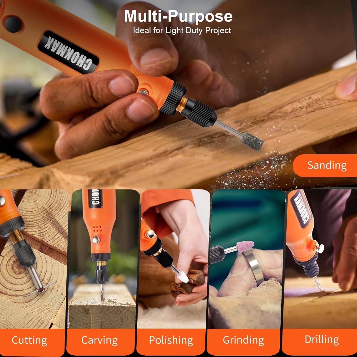 Mini Cordless Rotary Tool Kit 3 Speed USB Rechargeable with 72 Accessories