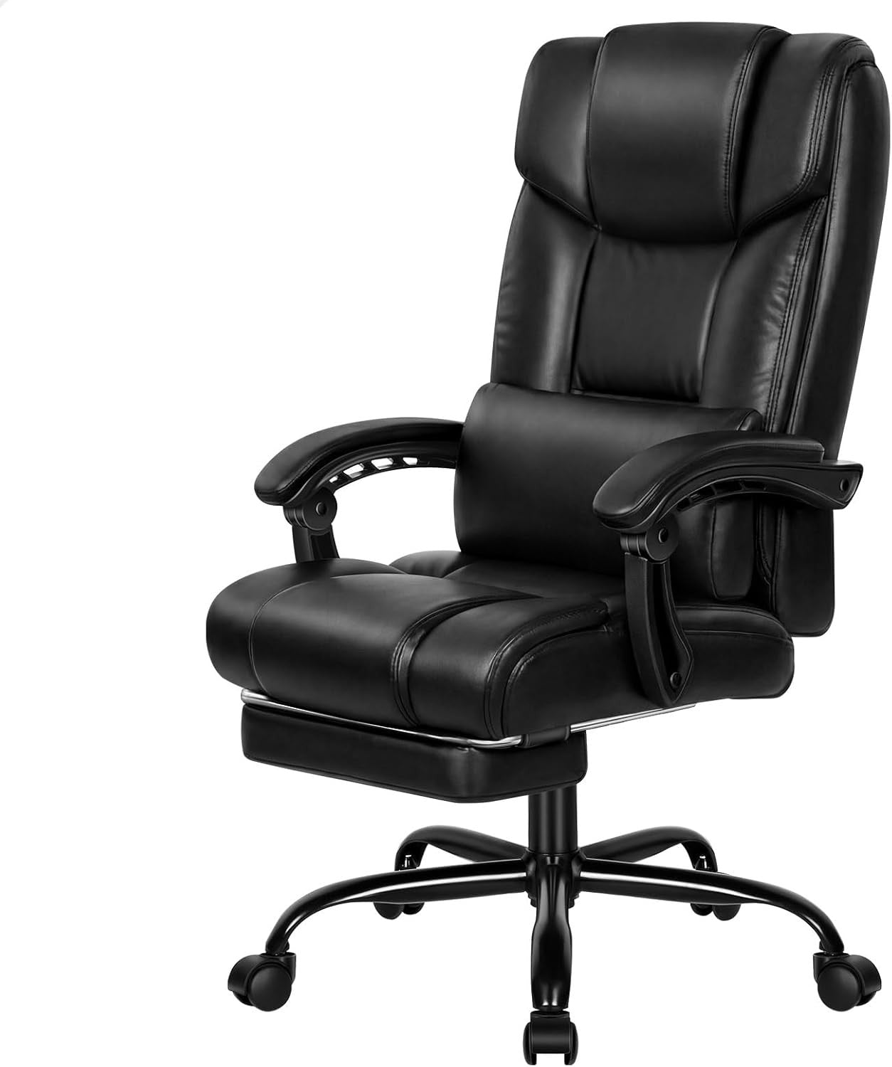 Executive Office Chair Recliner Footrest 180kg PU Leather