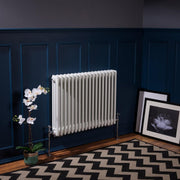 Triple Column Horizontal Radiator 600x830mm White Cast Iron Style