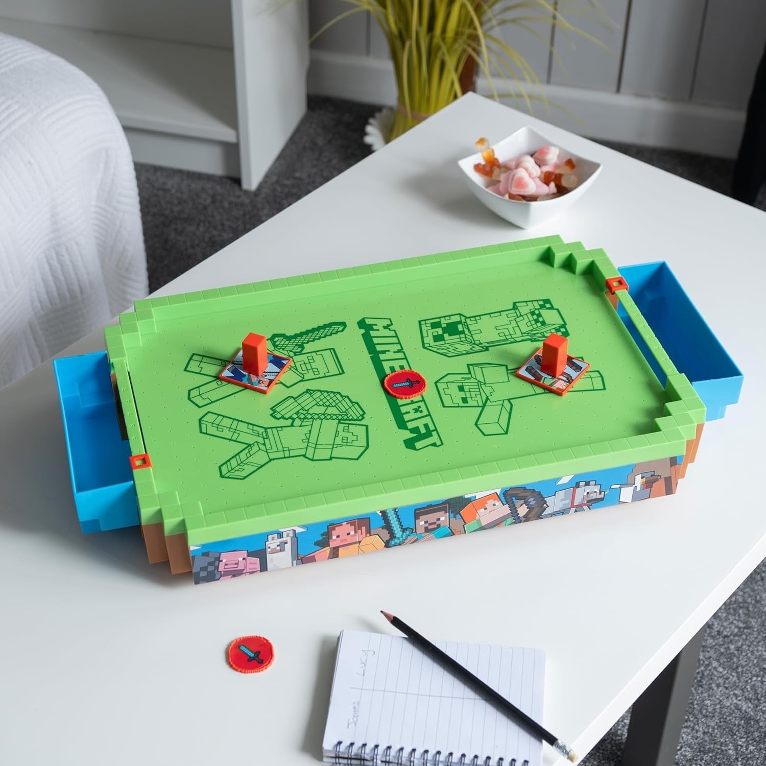 Desktop Air Hockey Table Arcade Game Electronic Sound Kids Family Fun