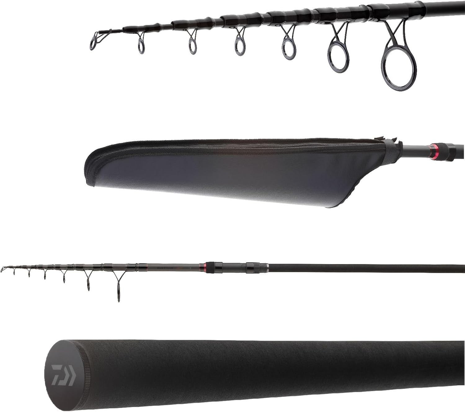 13ft Telescopic Carp Fishing Rod 3.5lb Fast Action Carbon 8-Part