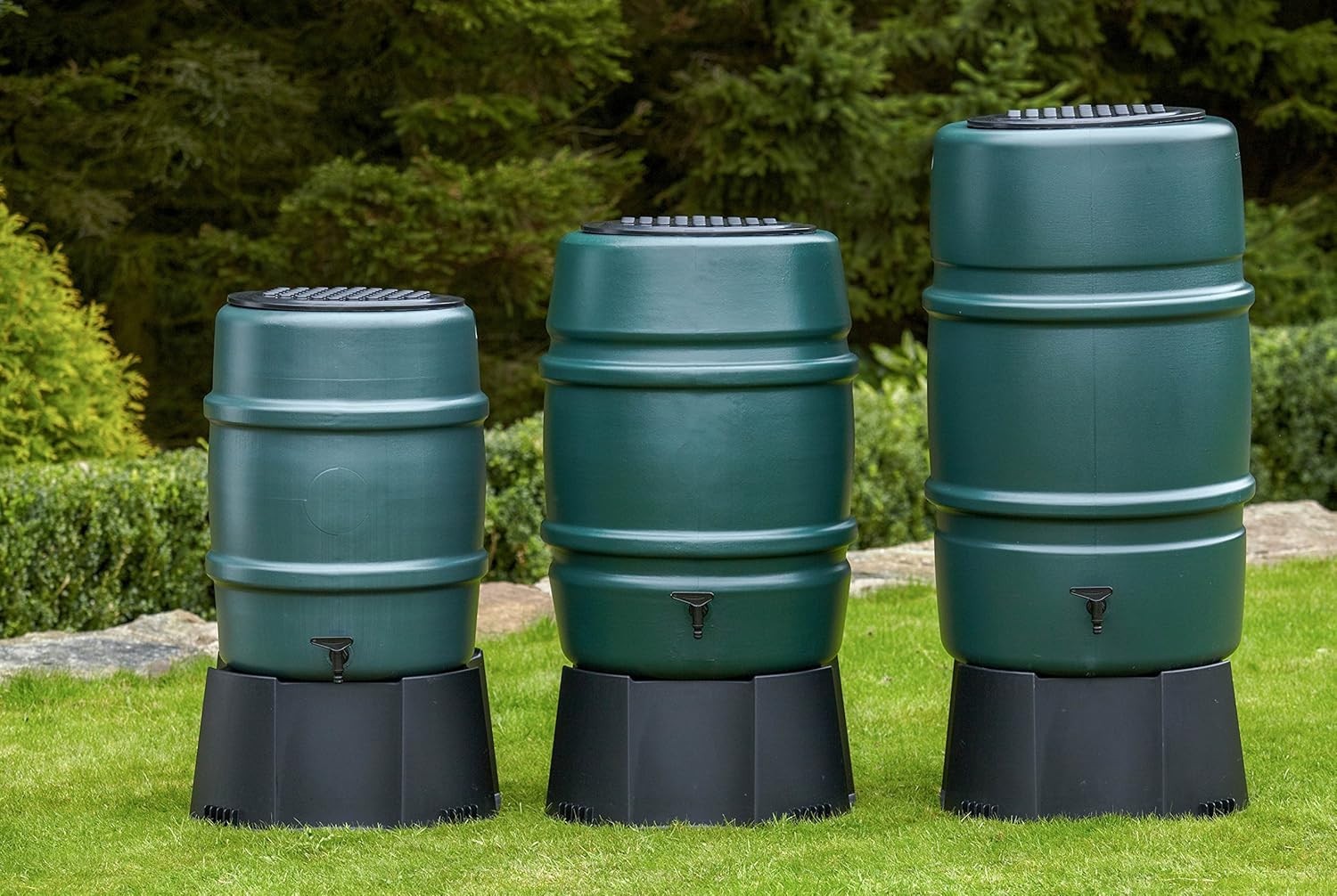 168L Green Water Butt Kit With Stand & Rain Diverter , Garden Rain Collector