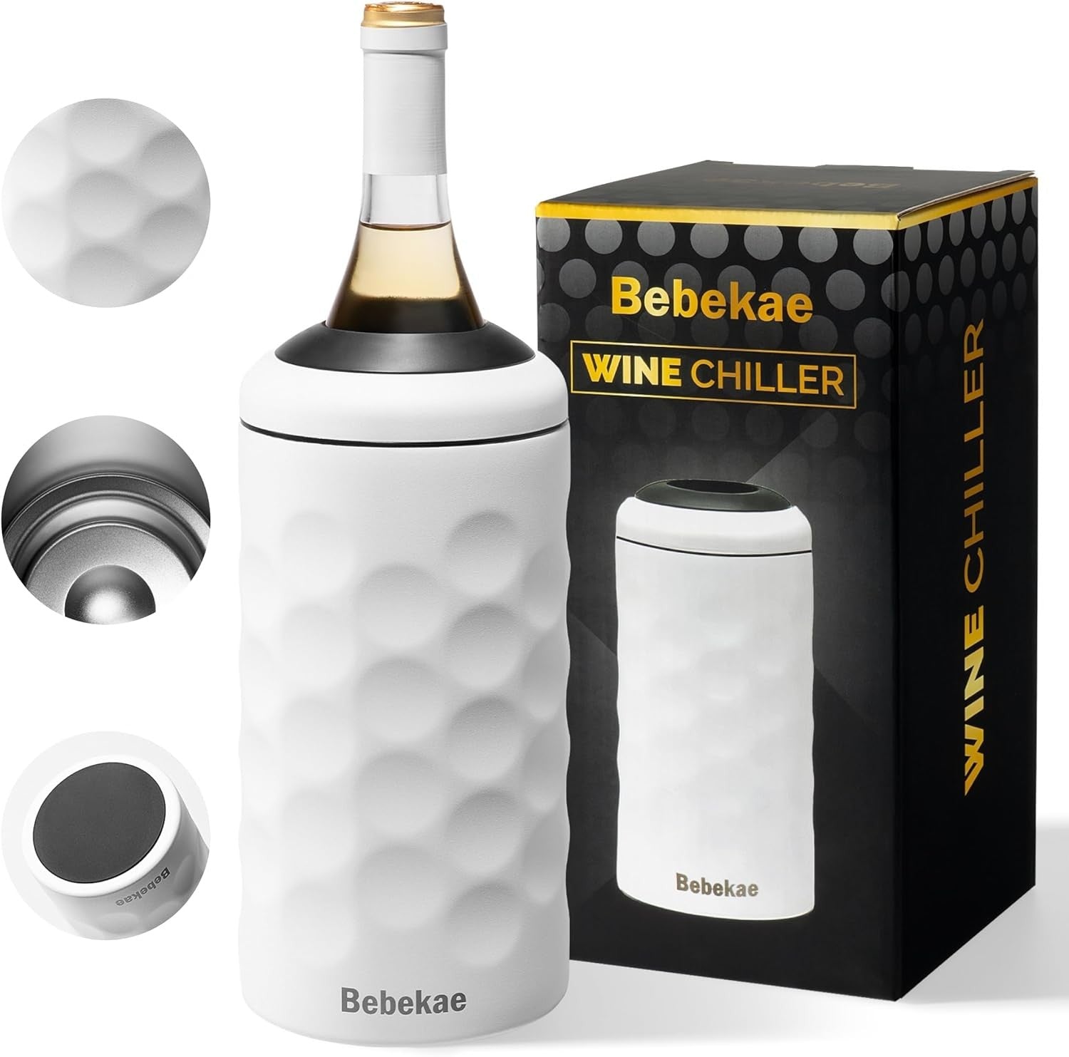 Wine Chiller Stainless Steel Vacuum Insulated Bottle Cooler Fits Wine Champagne