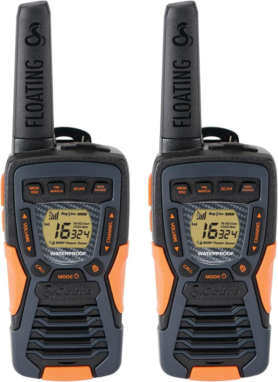 Floating Waterproof Walkie Talkies 2 Pack 12KM Range VOX Rechargeable