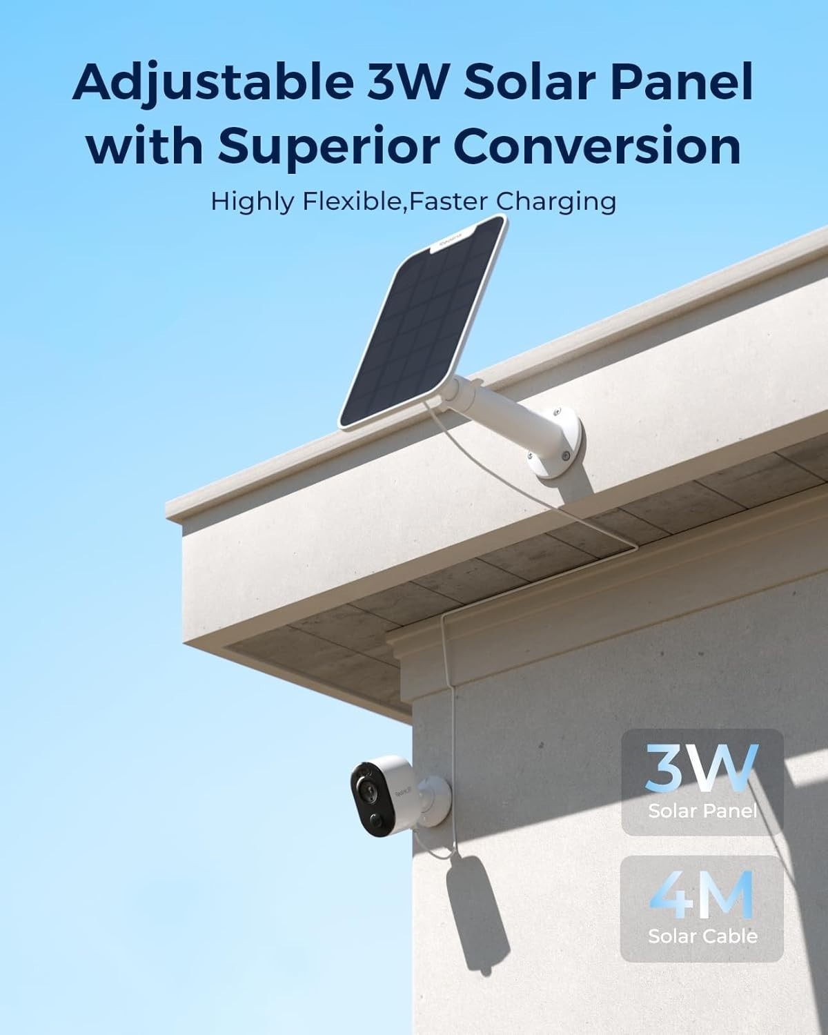 4K Solar CCTV Camera Wireless AI Detection Color Night Vision Alexa