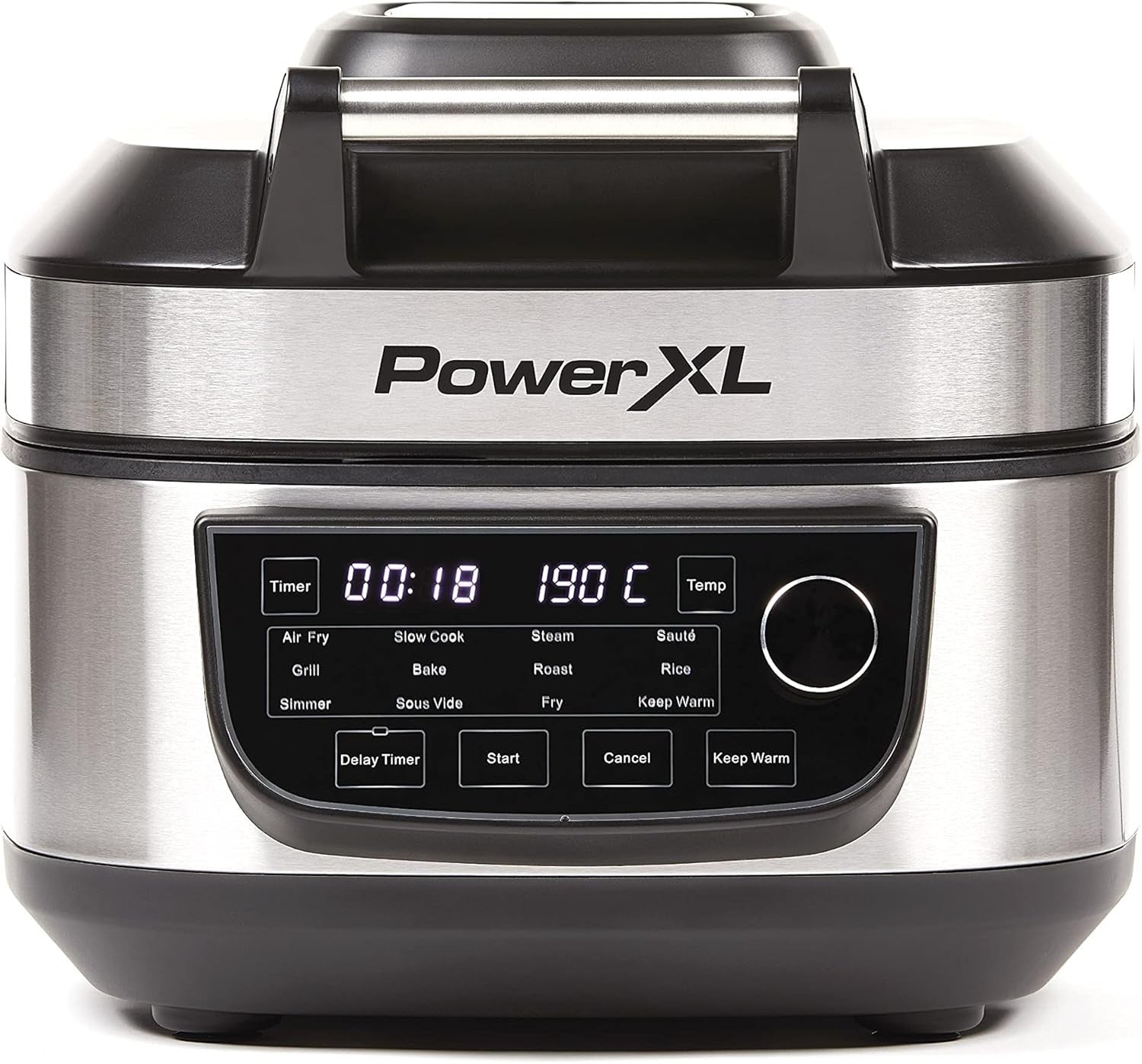 5.7L Air Fryer Grill Multicooker 12-in-1 200°C Dual Heat Nonstick LED