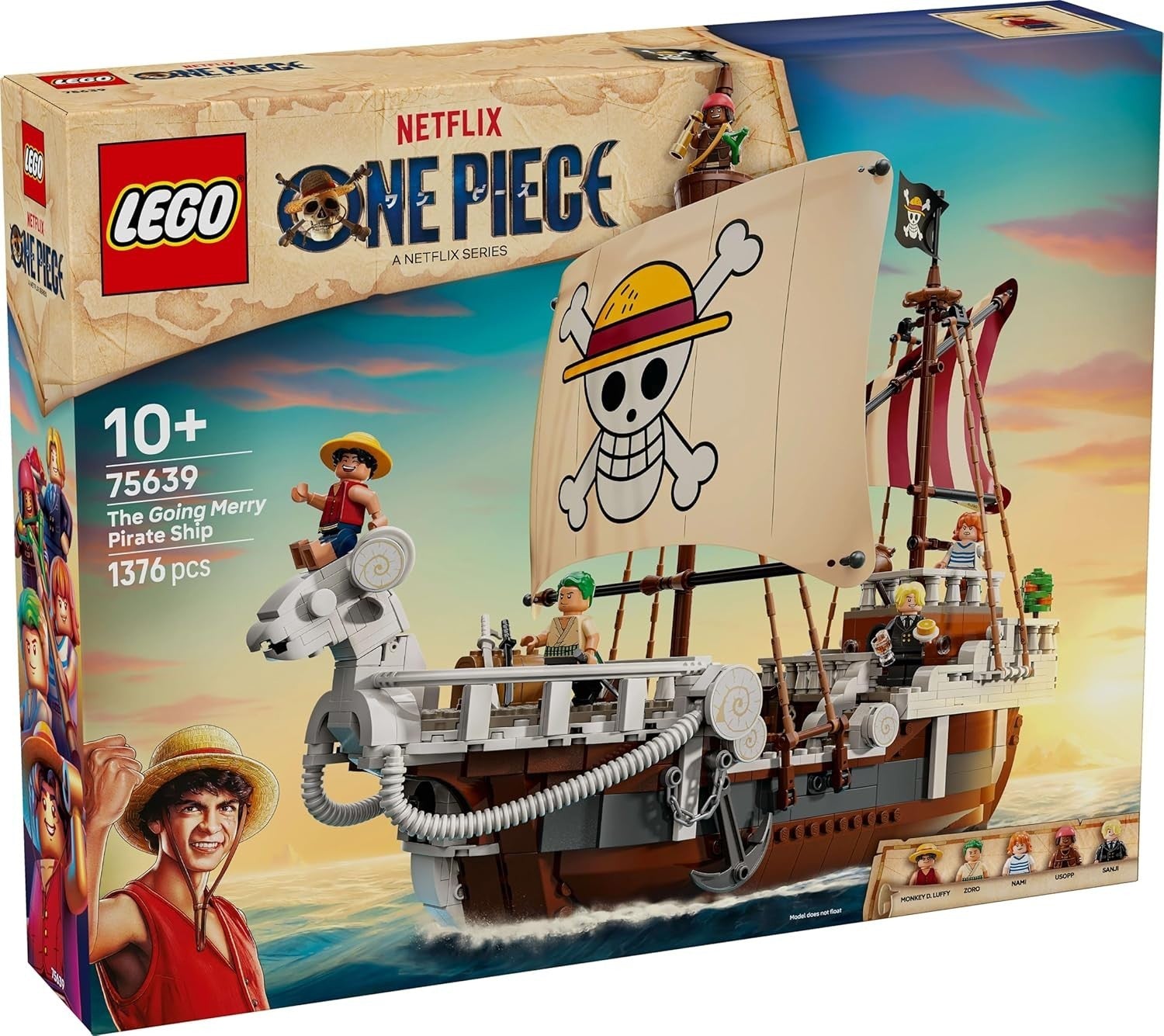 One Piece Going Merry Pirate Ship 1376pcs Anime Building Set