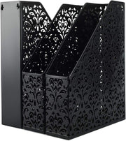 Metal Desk File Holder & A4 Paper Organizer Rack - Pack of 3 Black