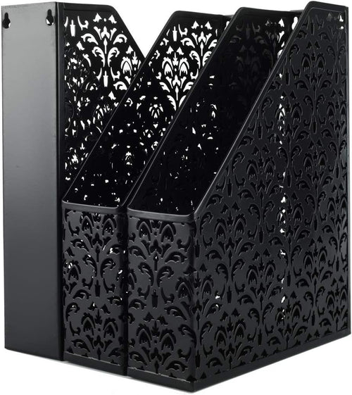 Metal Desk File Holder & A4 Paper Organizer Rack - Pack of 3 Black