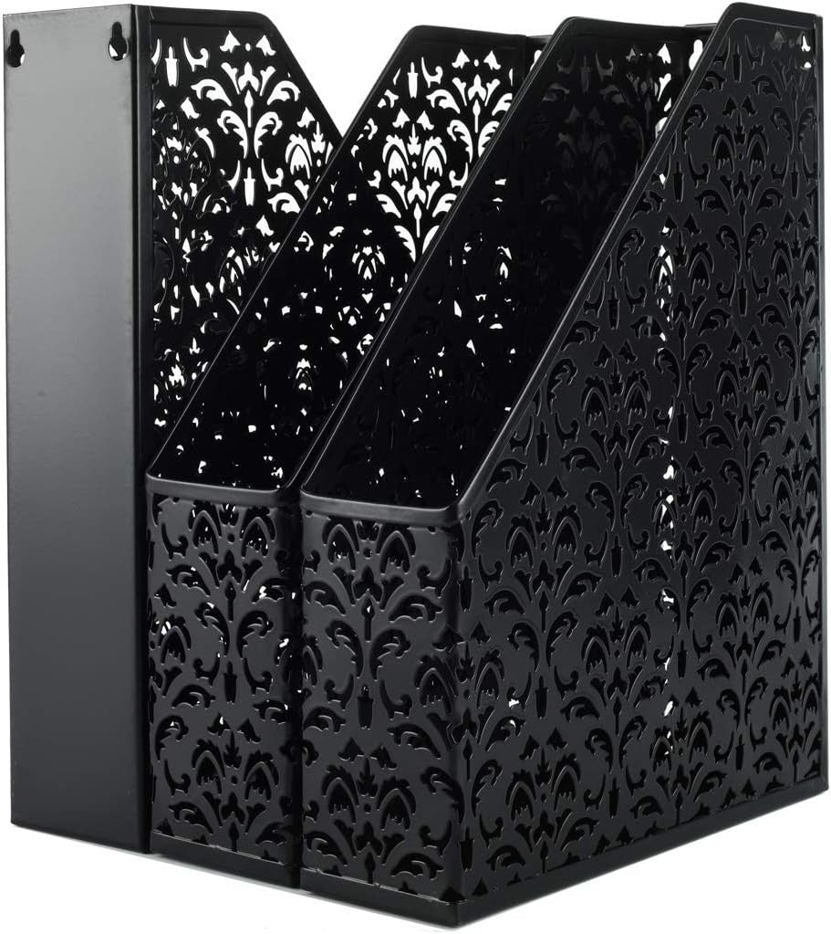 Metal Desk File Holder & A4 Paper Organizer Rack - Pack of 3 Black
