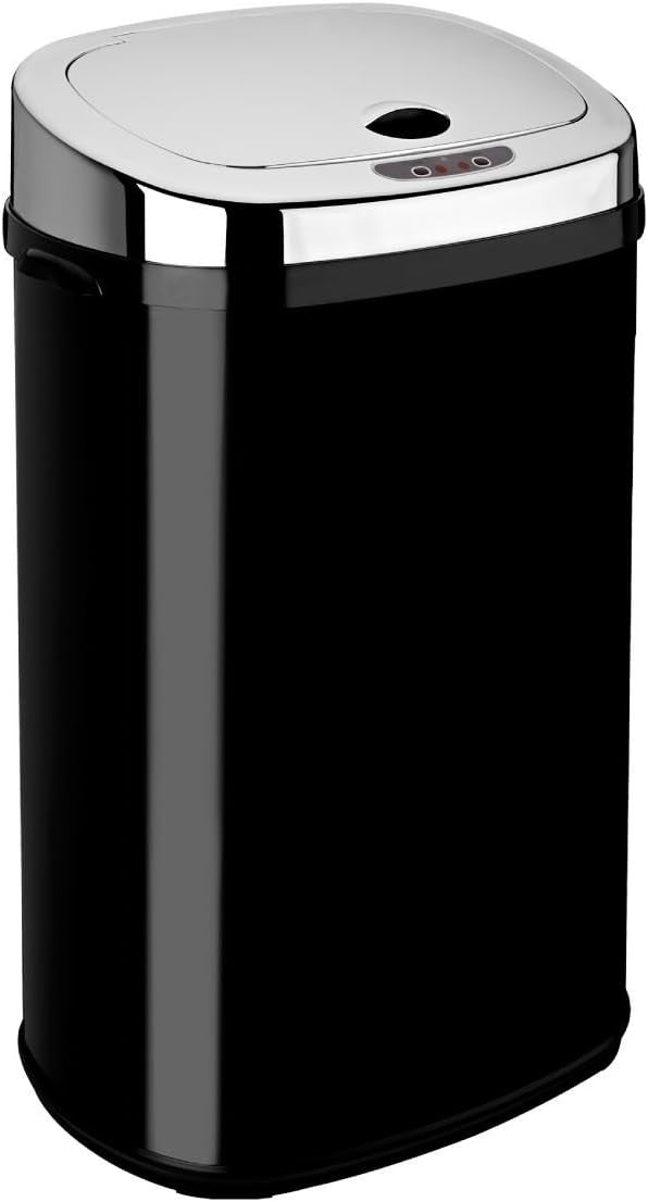 30L Automatic Sensor Kitchen Bin Stainless Steel Soft Close Black