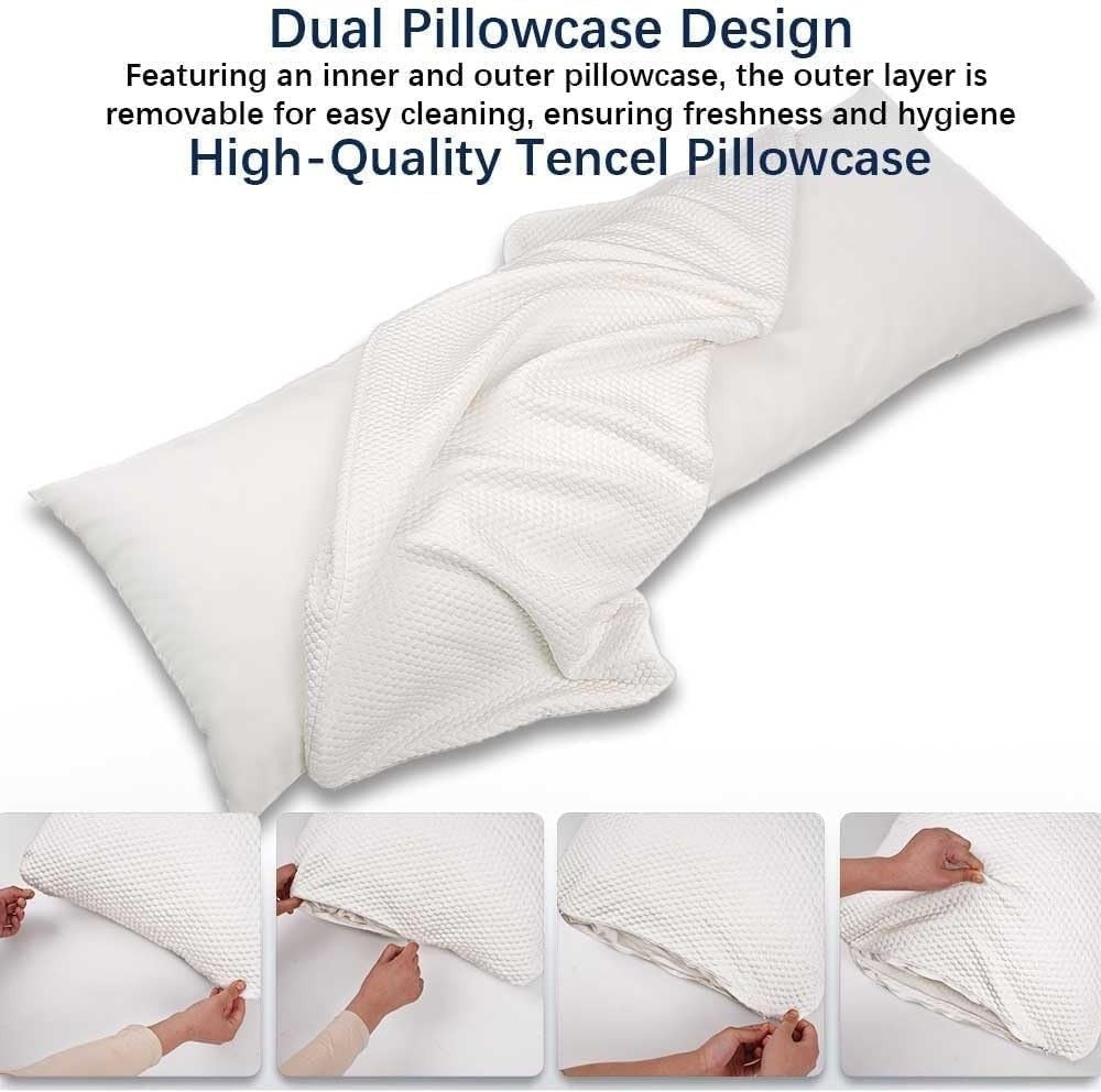 Body Pillow Full Length Adjustable Support for Side Sleepers Neck Back Pain
