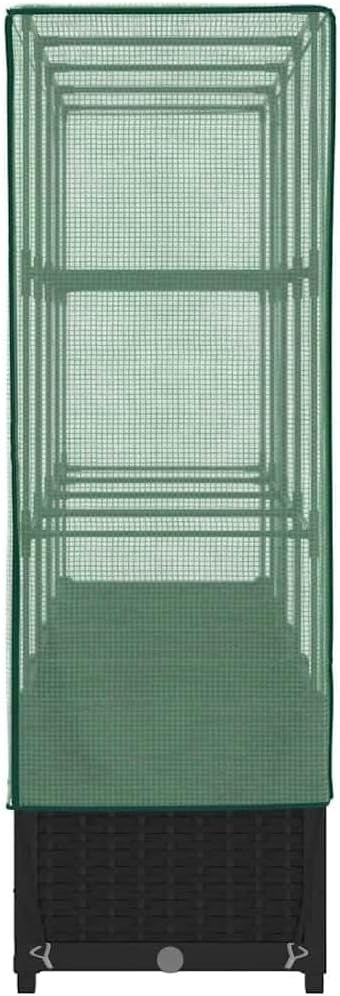 Extra Large Raised Garden Planter with Greenhouse Cover 160x40x138cm