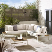 6 Seater L-Shaped Outdoor Sofa Set Garden Patio Metal Rattan Style