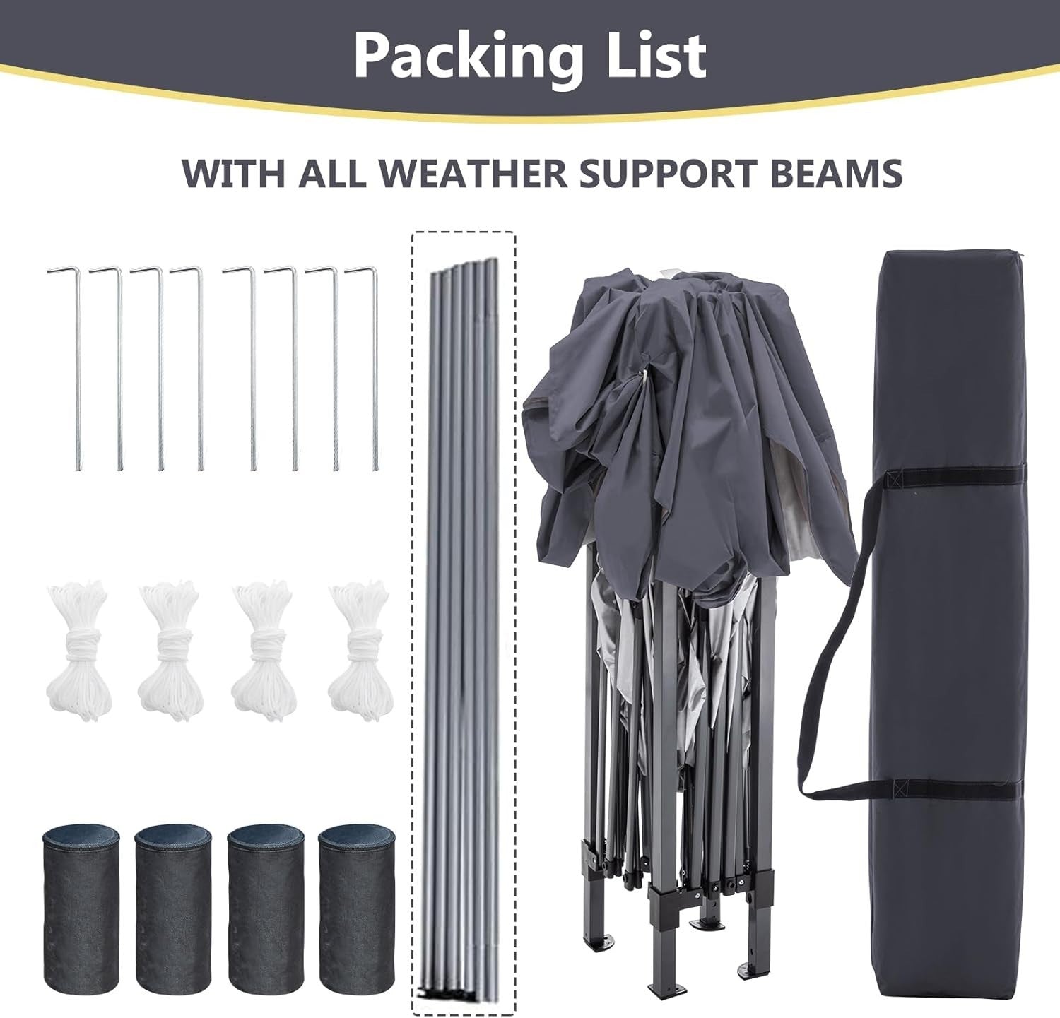 3x3M Pop Up Gazebo with Sides Waterproof Garden Party Tent Steel Frame + Weight