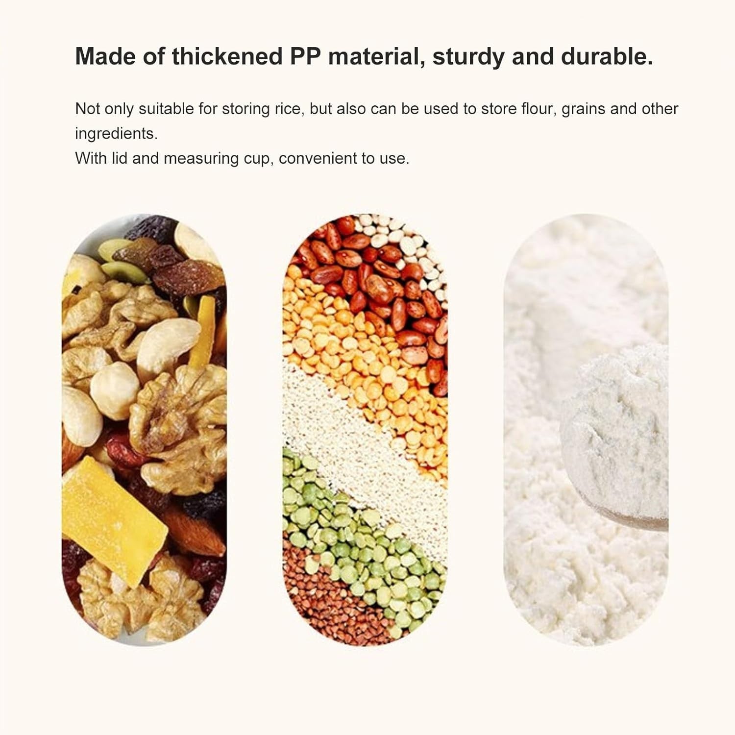 15KG Large Airtight Grain & Pet Food Storage Bin