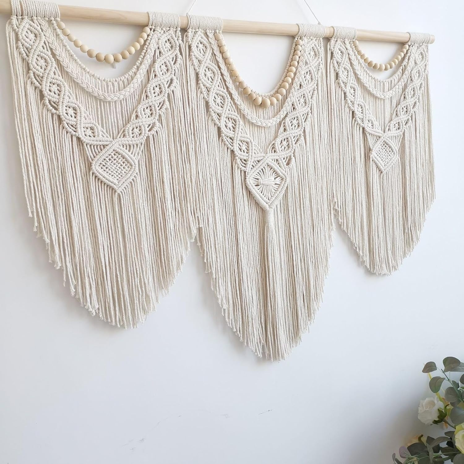 Large Boho Macrame Wall decoration 110x82cm Bedroom & Balcony