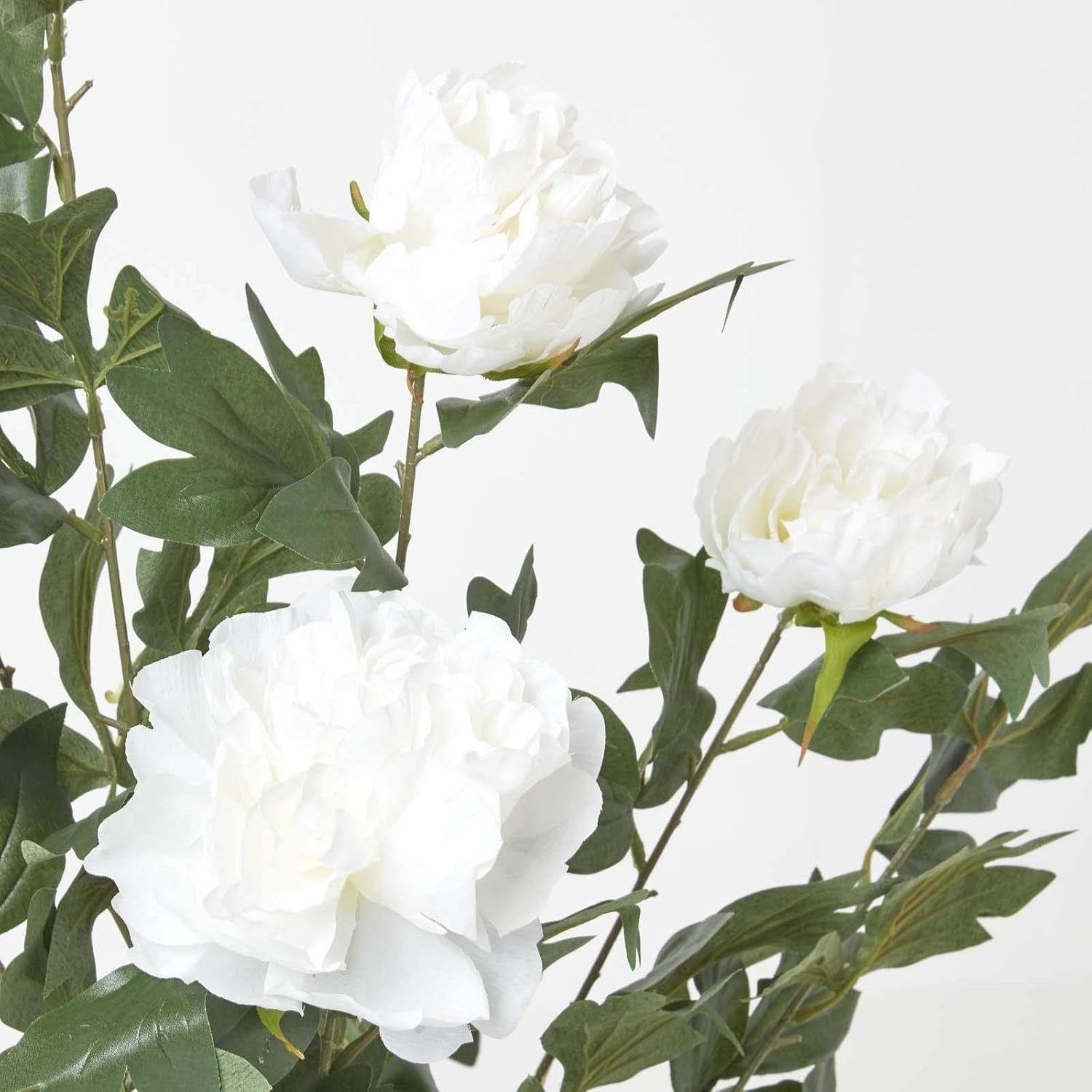 Artificial Cream Peony Tree 100cm Tall Faux Potted Plant Home Indoor Decoration