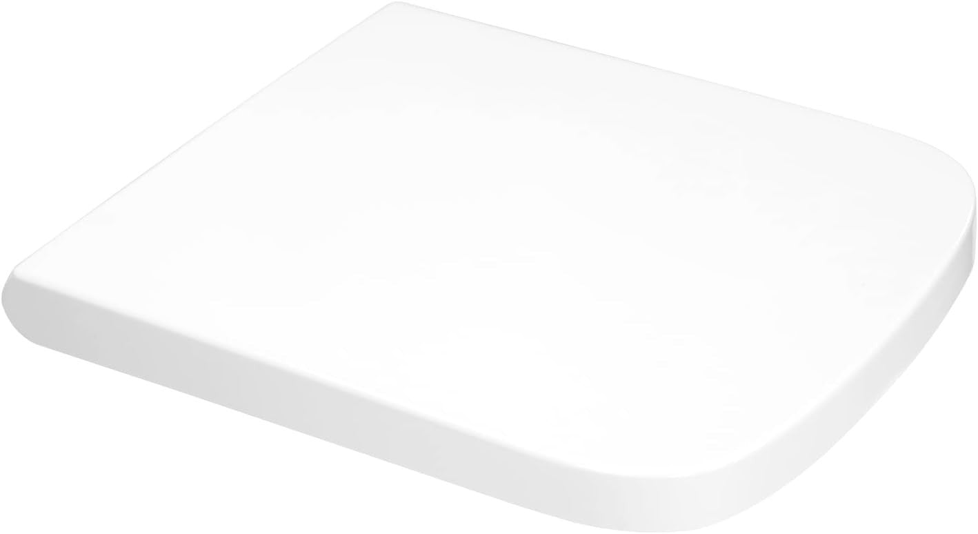 Square Soft Close Toilet Seat White Duroplast Quick Release Top Fix Easy Clean