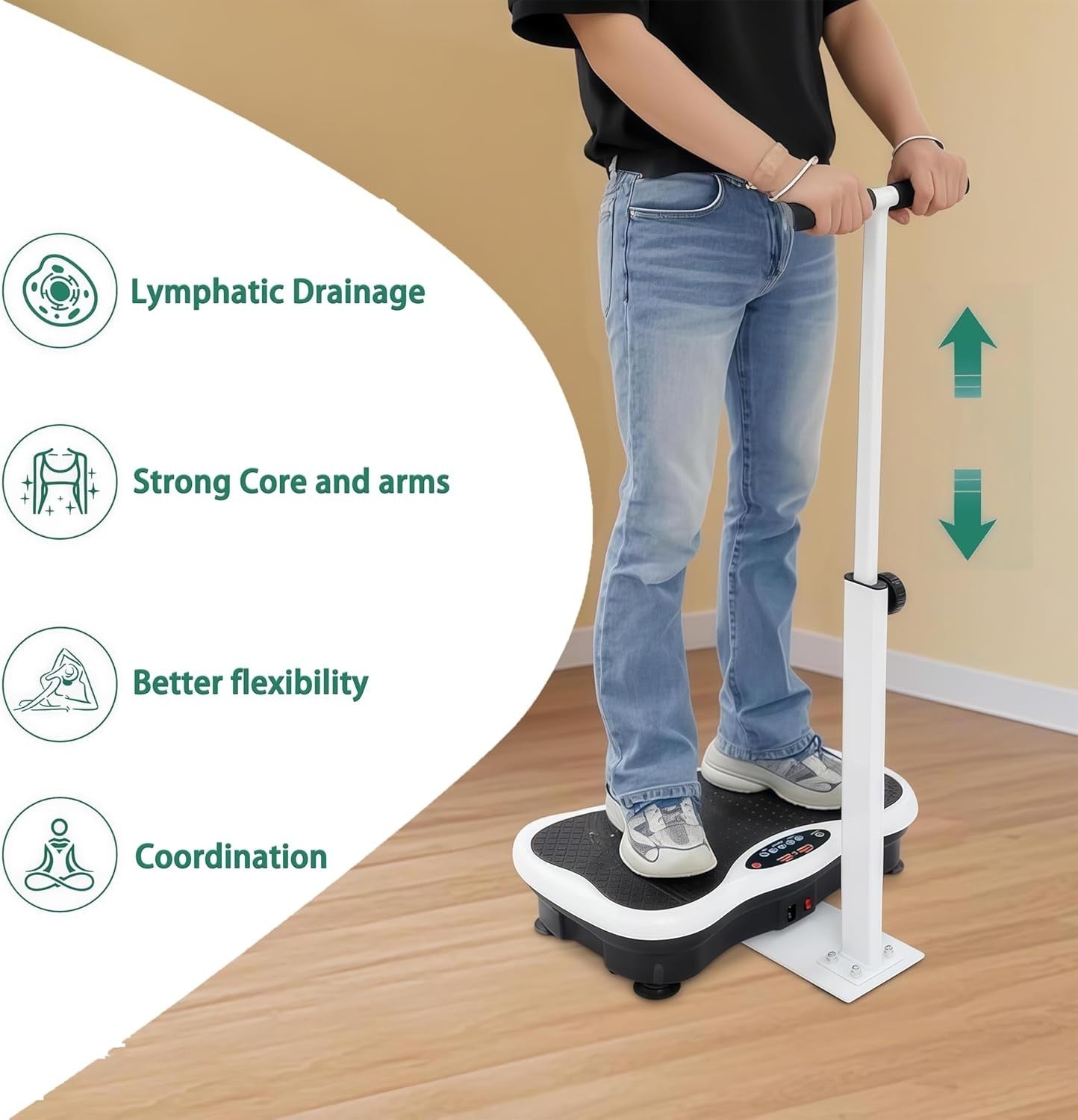 Full Body Vibration Plate Exercise Machine 120 Speeds LED Home Fitness